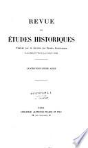 Revue des études historiques