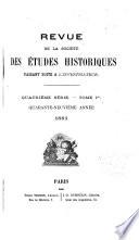 Revue des études historiques