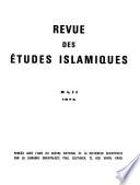 Revue des études islamiques
