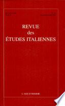 Revue Des Etudes Italiennes N°51 (3-4)