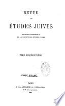 Revue des études juives