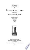 Revue des études latines