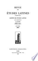Revue des études latines