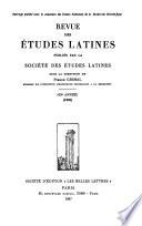 Revue des études latines