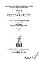 Revue des études latines
