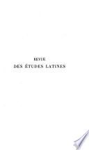 Revue des études latines