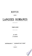 Revue des langues romanes