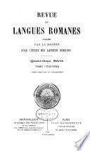Revue des langues romanes
