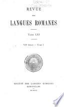 Revue des langues romanes