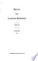 Revue des langues romanes