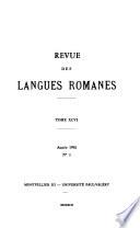 Revue des langues romanes