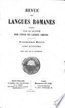 Revue des langues romanes