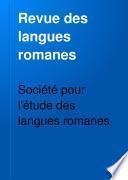 Revue des langues romanes
