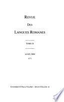 Revue des langues romanes