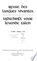 Revue des langues vivantes