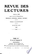 Revue des lectures