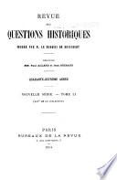 Revue des questions historiques