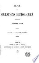 Revue des questions historiques