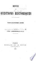 Revue des questions historiques
