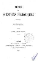 Revue des questions historiques
