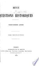 Revue des questions historiques