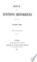 Revue des questions historiques