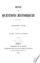 Revue des questions historiques