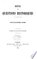 Revue des questions historiques