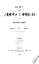 Revue des questions historiques