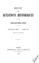 Revue des questions historiques
