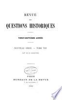Revue des questions historiques