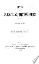 Revue des questions historiques