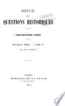 Revue des questions historiques