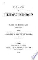 Revue des questions historiques