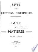 Revue des questions historiques