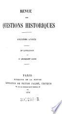 Revue des questions historiques