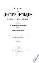 Revue des questions historiques