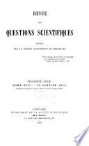 Revue des questions scientifiques