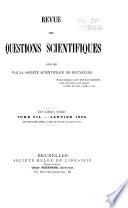 Revue des questions scientifiques