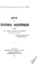 Revue des questions scientifiques