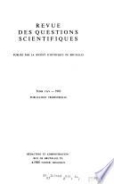 Revue des questions scientifiques
