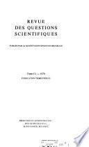 Revue des questions scientifiques