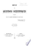 Revue des questions scientifiques