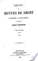 Revue des revues de droit publiées à l'étranger