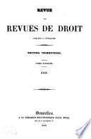 Revue des revues de droit publiées à l'étranger