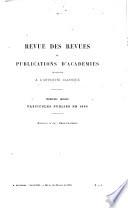 Revue des revues et publications d'académies relatives à l'antiquité classique