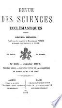 Revue des sciences ecclésiastiques