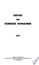 Revue des sciences humaines