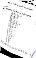 Revue des sciences humaines