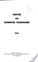 Revue des sciences humaines